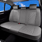 Huidasource Gray Back Seat Cover, Rear Split Bench Leather Rear Seat Cover, Adjustable Back Seat Car Cover with Non-Slip, Universal Fit for Most Cars Sedan SUV Pickup Truck (Back Row/Gray) - color: 01R# Gray, size: Back Seat Cover