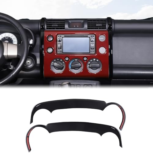 Aunginsy Center Console Navigation Side Panel Strip Trim Compatible with Toyota FJ Cruiser 2007-2021 Car Dashboard Multimedia Display Both Side Panel Decorative Cover Protector Interior Accessories - color: Piano Black