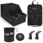 Car Organizer and Storage 5-in-1 Set with Front Seat Organizer, Backseat Organizer, Car Trash Can & 2 Headrest Hooks, Universal Car Storage Accessories for SUV Truck & Sedan Vehicle