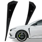 Black Car Fender Side Vents Decoration Sticker Trim ABS Material Spoiler Fender Decorative Stickers Air Flow Intake Hole Grille Auto Exterior Universal Accessories (Black) - size: Black