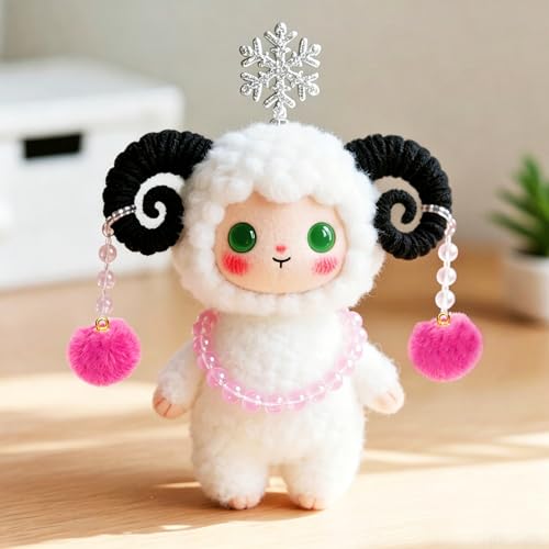 Tupalizy 50PCS Fluffy Pom Poms Charms Soft Fuzzy Faux Fur Puff Ball Pendant for Keychains Bracelets Earrings Jewelry Making Tassels Bags DIY Crafts Party Favors Gifts Accessories - color: Fuchsia