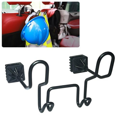 GODLIY Hard Hat Holder for Truck Seat - Work Truck Accessories for Hard Hat & Safety Vest,Car Back Seat Headrest Hooks for Men (1 PCS-upg) - style: 1 PCS-upg