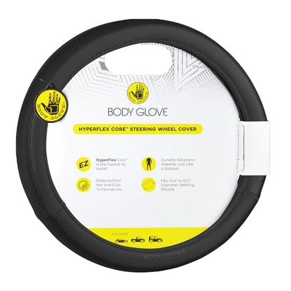 Body Glove 22-1-97505-9 Smoothie Steering Wheel Cover, Easy Installation, Hyperflex Core Technology, Fits Most Vehicles
