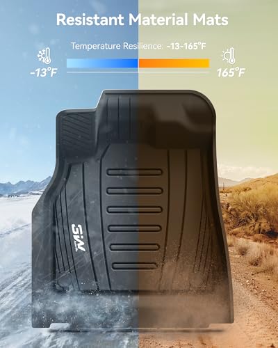 3W Floor Mats Custom Fit for Audi Q5 SQ5 2018-2025(Include Q5/SQ5 Sportback 2021-2025), All-Weather TPE 1st & 2nd Row Odorless Car Liners for Audi Accessories