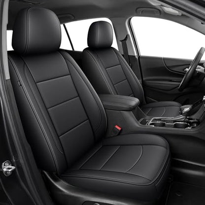 TTX LIGHTING Car Seat Covers for Chevrolet Chevy Equinox 2018-2024 Seat Covers Waterproof 2 Front Set Breathable Faux Leather Custom Fit Car Protector Cushion Accessories - size: 17.Equinox 2018-2024 Only 2PCS Front