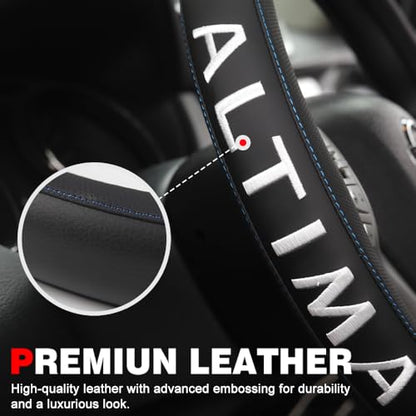 XITER Leather Steering Wheel Cover for Altima 2007-2018,with Altima Logo - color: Altima 2007-2018,With "Altima" LOGO