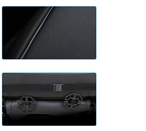 Luxury PU Leather Car Seat Cover Protector Front, Bottom Single Seat Cover-Compatible with 90% Vehicles (Width 20.8 ×deep 21×Thick 0.2 inch) (Black) - color: Black