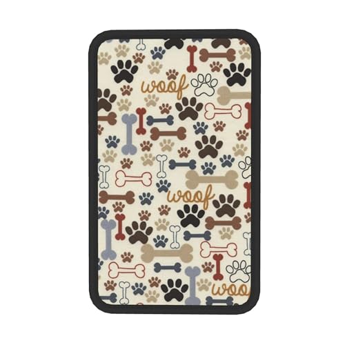 Animal Dog Paw Prints Bones Universal Auto Center Console Armrest Soft Pad Protector Cover Fit for Most Vehicle,SUV,Truck Car Accessories - color: Dog Paw Prints Bones