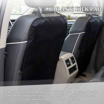 Car Kick Mat Back Seat Protector, Stain-Resistant Backseat Protector Cover to Protect from Dirt Scratches, Automotive Interior Seat Back Kick Pad for Kid, Universal for Vehicles