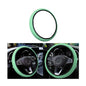 Moly Magnolia Elastic Stretch Steering Wheel Cover, Universal 15 Inch Auto Steering Wheel Cover, Microfiber Breathable Ice Silk, Anti-Slip, Odorless,Warm in Winter and Cool in Summer (Green) - color: Green