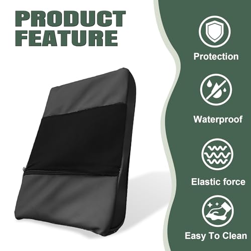 1 PCS Car Armrest Box Booster Pad, Leather 3D Texture Anti-Scratch Protective Cover, Memory Foam Leather Relieve Elbow Pressure Cushion, Universal for SUV, Truck, RV and More (Black)