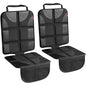 Helteko Car Seat Protector - 2 Pack Car Seat Cover for Child Carseat with Thickest Padding, 600D Oxford, Waterproof & Durable Fabric, Non-Slip Back, 2 Mesh Storage Pockets, Black
