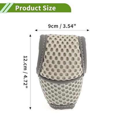 Universal Gear Shift Knob Cover Stick Shifting Handle Protector Automotive Manual Fabric 1 Pc Anti-Slip Grey - color: Gray