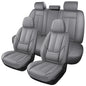 MINGBRON Leather Car Seat Covers,Car Seat Covers Full Set,Automotive Seat Covers 5 Seats,Fit for Most Cars SUV and Most Sedans Grey - color: Grey 3, size: 5 Seat Covers (Front & Rear)