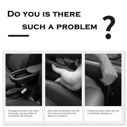 2PCS Car Seat Gapster, Car Seat Gap Filler for Filling Gaps Between Consoles, No Drop Seat Guard with Storage Slot, Black