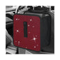 Car Foldable Trash Can, Bling Rhinestone Oxford Garbage Container Hanging Waterproof Organizer, Mini Crystal Dustbin Waste Basket Leakproof Trash Bin for Car Office Kitchen (Red) - color: Red