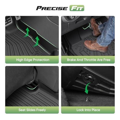 Cartist Floor Mats for Toyota Tacoma Hybrid 2024 2025 2026, All Weather 5FT Trunk Bed Mat, Tailgate Mat & Door Sill Guards for Tacoma Accessories, Heavy Duty TPE Car Mats, Car Accessories - size: 1)Toyota Tacoma Hybrid 24+ Full Set