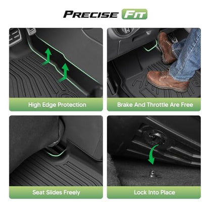 Cartist Floor Mats for Toyota Tacoma Hybrid 2024 2025 2026, All Weather 5FT Trunk Bed Mat, Tailgate Mat & Door Sill Guards for Tacoma Accessories, Heavy Duty TPE Car Mats, Car Accessories - size: 1)Toyota Tacoma Hybrid 24+ Full Set