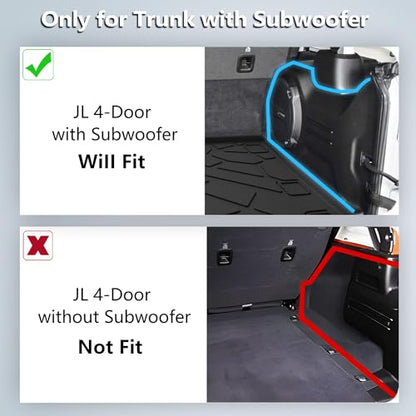 KARPAL Floor Mats fit for 2018-2025 Jeep Wrangler JL Unlimited | TPE All Weather Protection Custom Fit Car Mats - style: 2018-2025 | For Jeep JLU | Full Set