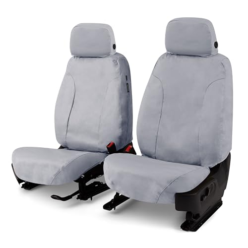 Covercraft Polycotton Custom Seat Covers | Fits 2024 Toyota Corolla Cross (Excludes Hybrid) | 1st Row Bucket Seats, Grey