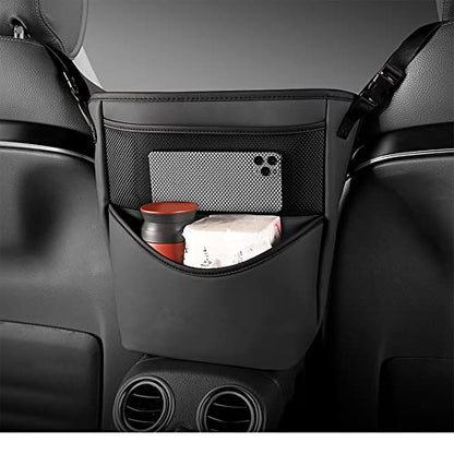 Tumecos Car Handbag Holder Between Seats, Multifunctional Car organizer for Center Armrest Box,Car Storage Bag Pocket Handbag Purse Holder for Storage, Large capacity, wear resistant(Black)