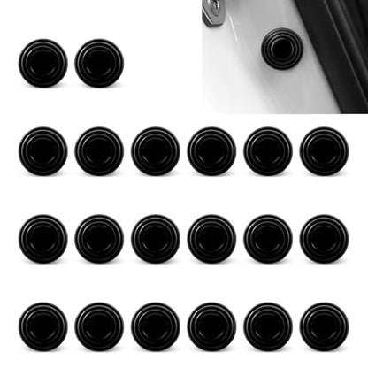 20PCS Car Shock Absorber, Car Door Shock Absorber Cushion Gasket, Sound Deadening High Elasticity Silicone Waterproof Absorber, DIY Self-adhesive Replacement Parts, Universal for Most Cars (Black) - size: 20 PCS