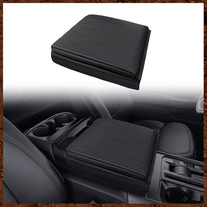 Center Console Armrest Cover Fit for Ford F-150 F150 2021-2025 2026 Accessories, Comfort Armrest Pad Console Lid Cushion Vegan Leather 1-Inch Extra Thick(WorkSurface ONLY) - size: 2) 21-25 |F150| WorkSurface, +Thick