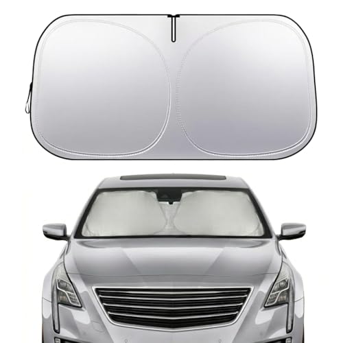 Cadillac ATS CT6 CTS XT5 XTS Windshield Sun Shade, Custom Fit Foldable Front Window Sunshade Visor, UV and Heat Blocking Interior Protector, Fits 2003–2025 Models - size: for CT6 2016-2025, XT52017-2025