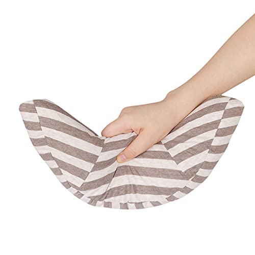 Kids Car Seat Travel Neck Pillow Soft Neck Support Cushion Car Seat Belt Cover Cushion Pillow Car Seatbelt Shoulder Pad Head Neck Support Pillow Seat Strap Pillow for Car Airplane Pushchair Travel - color: Coffee Strips