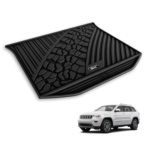3W Cargo Liner Fit for Jeep Grand Cherokee 2013-2021/ Grand Cherokee WK 2022 2023(Non L) TPE All Weather Custom Fit Heavy Duty Trunk Mat, Black - size: Jeep Grand Cherokee 2013-2021 Cargo Liner
