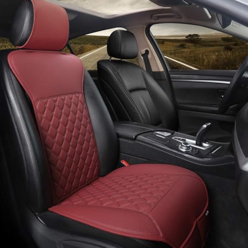 Black Panther Car Seat Cover, Luxury Car Protector, Universal Anti-Slip Driver Seat Cover with Partial Backrest Coverage (Middle Part Only) (1 Piece, Burgund) - color: 1Piece-Red wine