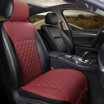 Black Panther Car Seat Cover, Luxury Car Protector, Universal Anti-Slip Driver Seat Cover with Partial Backrest Coverage (Middle Part Only) (1 Piece, Burgund) - color: 1Piece-Red wine