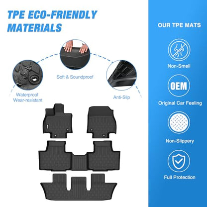 Nilight TPE Floor Mats for Toyota Grand Highlander 2024 2025 2026 with Subwoofer (Include Hybrid) Lexus TX350 2024 2025 2026, All Weather Custom Fit Heavy Duty Floor Liners - size: 2024-2026 Toyota Grand Highlander
