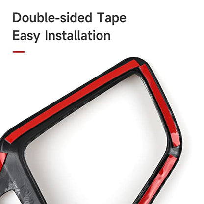 Front Air Vent Outlet Cover Trim Decals for 2016 2017 2018 2019 2020 2021 Honda Civic 10th Gen Accessories ABS Carbon Fiber Stickers - color: Air Outlet Vent Cover