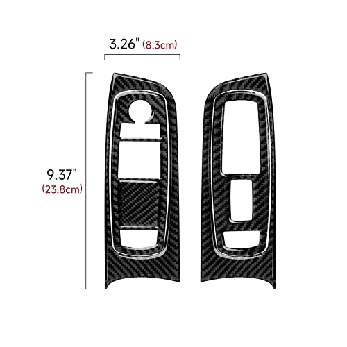 Car Front Window Lift Control Switch Decals for 2011-2023 Dodge Charger/Chrysler 300 Accessories Carbon Fiber Interior Stickers - color: Front Window Lift Trim