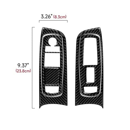 Car Front Window Lift Control Switch Decals for 2011-2023 Dodge Charger/Chrysler 300 Accessories Carbon Fiber Interior Stickers - color: Front Window Lift Trim