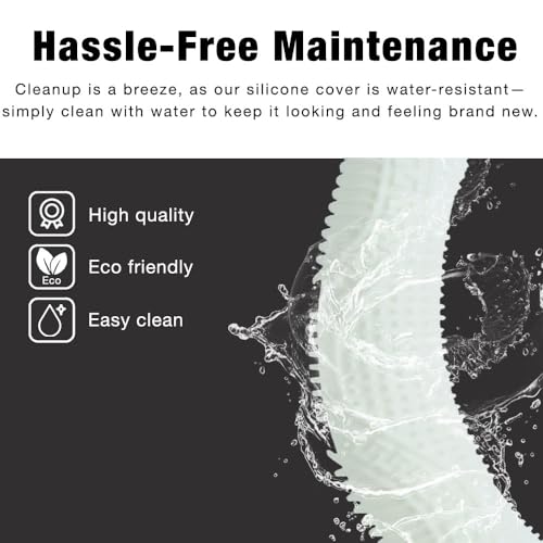 SEGADEN Massage Grip Soft Silicone Car Steering Wheel Cover Universal Anti-Slip Design 13-16 inch Protective Case White - color: White