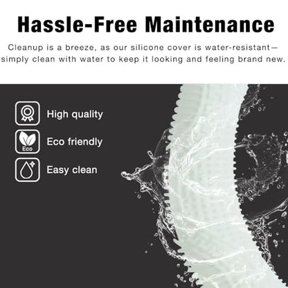 SEGADEN Massage Grip Soft Silicone Car Steering Wheel Cover Universal Anti-Slip Design 13-16 inch Protective Case White - color: White