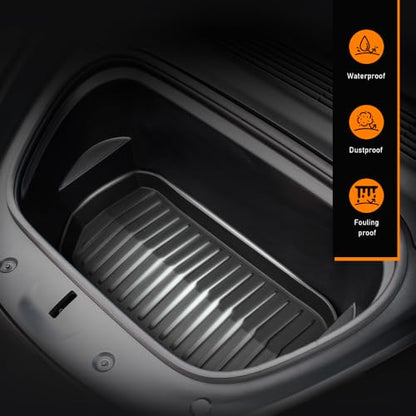 G-PLUS Floor Mats & Cargo Liner Fit Tesla Model S 2021 2022 2023 2024 All Weather Protection TPE Floor Liners 1st & 2nd & 3rd Front Rear Full Set Car Mats Black 7PCS - size: 2021-2024|Fit Tesla Model S|6PCS