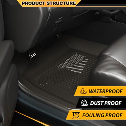 G-PLUS Cargo Liners, Compatible with Chevy Silverado/GMC Sierra 1500 Crew Cab 1999-2006 Floor Liners, 1st & 2nd Row Black, 3PCS Interior Accessories - size: Fit Silverado/Sierra 1999-2006 | Crew Cab | 3PCS
