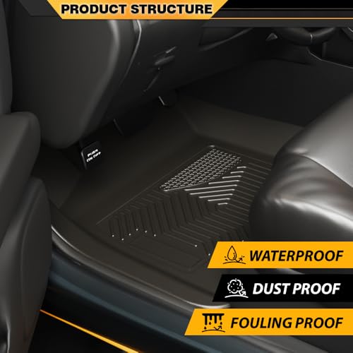 TPE Floor Mats Cargo Liners 3PCS, Compatible with Nissan Altima 2019-2025, 1st & 2nd Row, Floor Liner All Weather Full Cover Protection - size: Fit Nissan Altima 2019-2025 | Black 3PCS