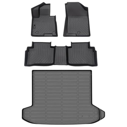 Auxko All Weather Floor Mat & Cargo Mat Fit for 2026 2025 2024 2023 2022 Hyundai Tucson (Include Hybrid Not PHEV) TPE Liner Tucson Accessory Set All Season Odorless Anti-Slip Floor Trunk Liner - size: tucson gas|2022-2026|floor+cargo mats