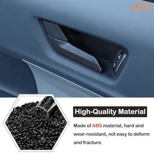 Aunginsy 4Pcs Car Inner Door Handle Switch Panel Cover Trim Compatible with Ford Maverick 2022-2025 Pickup Front Rear Door Handle Bowl Panel Protector Frame Decorative Sticker ABS Interior Accessories - color: Matte Black(4Pcs)