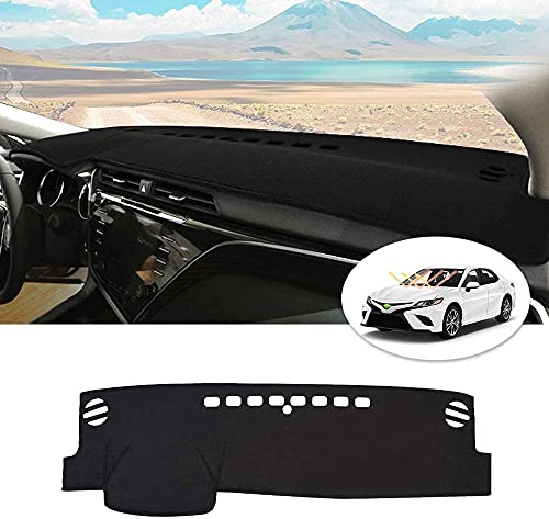 Autorder Dashboard Cover Mat for 2018-2022 2023 2024 Toyota Camry Accessories Dash Cover Flannel Dash Mat Sunshade Glare UV Rays Protector (Without HUD) - size: 2018-2024 Toyota Camry