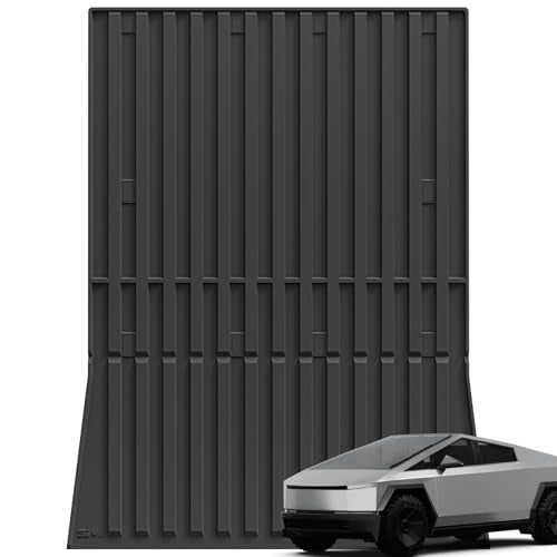 3W Truck Bed Mat for Tesla Cybertruck 2023 2024 2025, All Weather Protection Waterproof Car Bed Liner, Custom Fit TPE Pickup Rear Trunk Cargo Mat Tesla Accessories Mats, Black - size: 7. Tesla Cybertruck|23-25|Truck Bed Mat