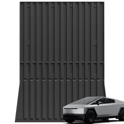 3W Truck Bed Mat for Tesla Cybertruck 2023 2024 2025, All Weather Protection Waterproof Car Bed Liner, Custom Fit TPE Pickup Rear Trunk Cargo Mat Tesla Accessories Mats, Black - size: 7. Tesla Cybertruck|23-25|Truck Bed Mat