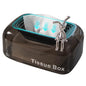 Tissue Box Cover,Automatic Sinking Tissue Box Holder,Napkin Holder Home Decor for Tabletop Night Stands Bathroom Office,7.87 * 5.31 * 4.13inch (Black)