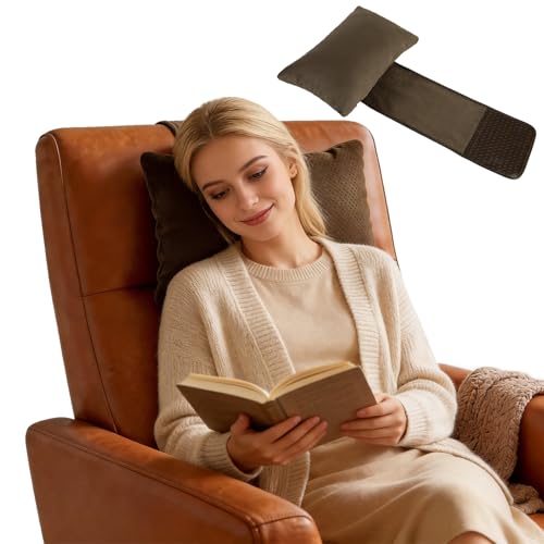 KINIVA Dual-Layer Ultra-Suede Neck Support Pillow for Recliners, Sofas & Office Chairs - Breathable Mesh, Removable Cover, Orthopedic Cervical Support for Pain Relief (Chocolate) - color: Chocolate