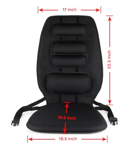 FOMI Gel High Chair Back Support and Seat Cushion | Adjustable Lumbar Pillow Placement for Upper Lower Thoracic, Coccyx, Pressure Sore Pain Relief | for Car, Office Chair, Gaming | Posture Aid - size: Back - 23"