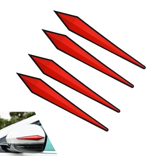WZP 4PCS Car Door Edge Guard Protector, PVC Rearview Anti-Collision Bumper Trim Guard Sticker, Self-Adhesive Anti-Scratch Side Door Protector, Universal Car Accessories for Sedan SUV Truck (Red) - color: Red
